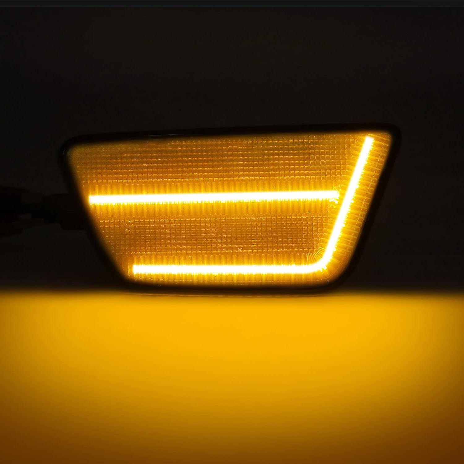 R&F Auto Smoked LED Amber Front Bumper Marker Light Replacement for Cruze 2011 2012 2013 2014 2015, for Cruze Limited 2016 Driver and Passenger Side Blinker Lamps Fender Turn Signal Lights