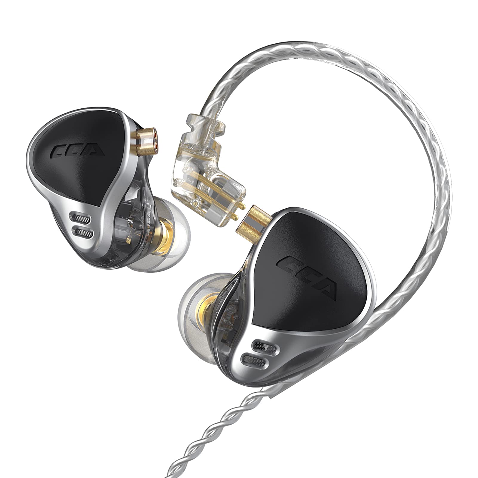 CCA CA24 in-Ear Headphones, 12 BA Upgrade Armature HiFi in-Ear Earphones with Zinc Alloy Surface Res