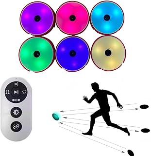 Sports Agility Lights Training Kit, Quick Response Training Lights Sports Reaction Lights, Sports Reaction Training Lights Speed for Athletes, Trainers & Fitness Trainers(6)