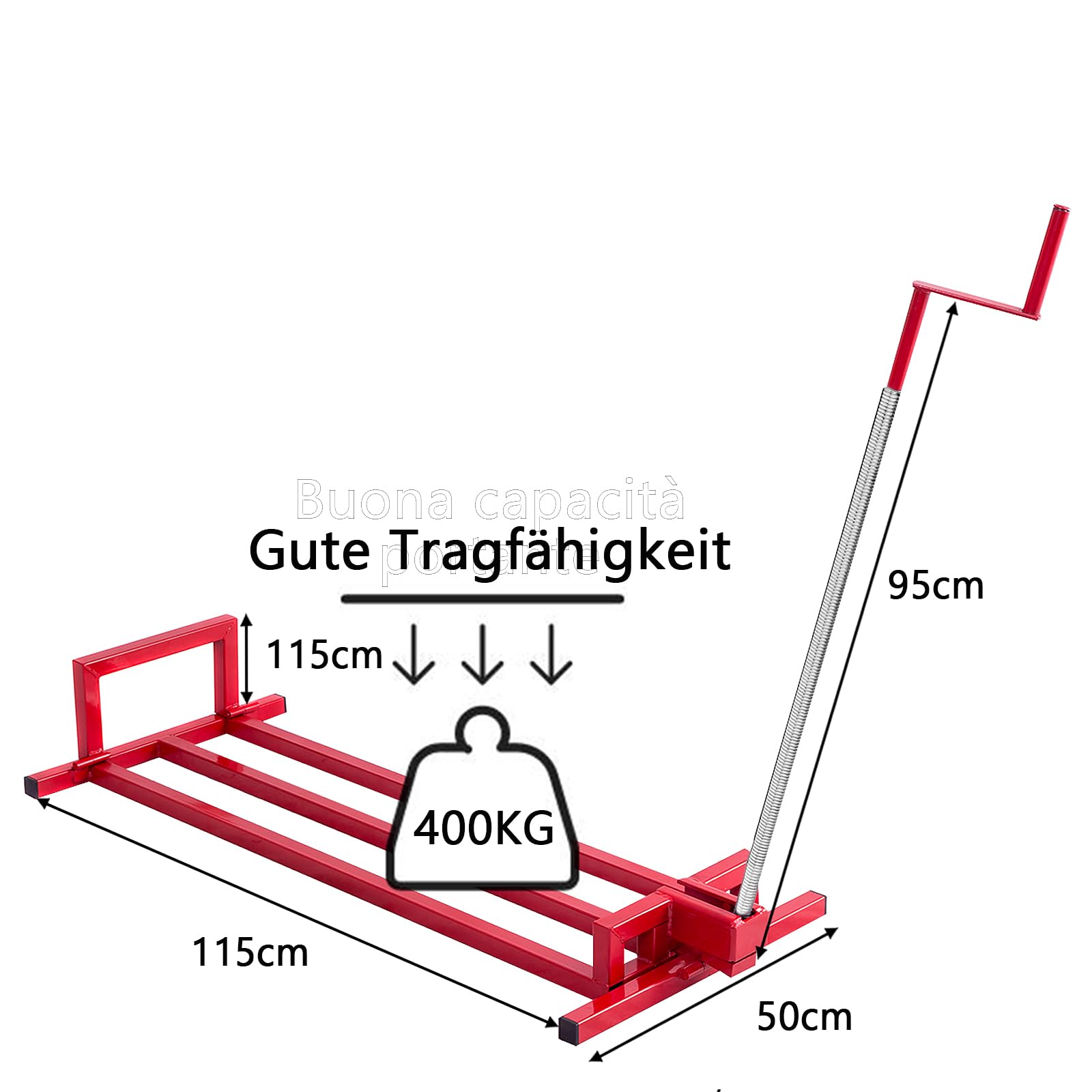 GOPLUS Rasentraktor Heber Hebevorrichtung 400 kg 45° stufenlos verstellbar Kippvorrichtung Aufsitzmäher Hebebühne
