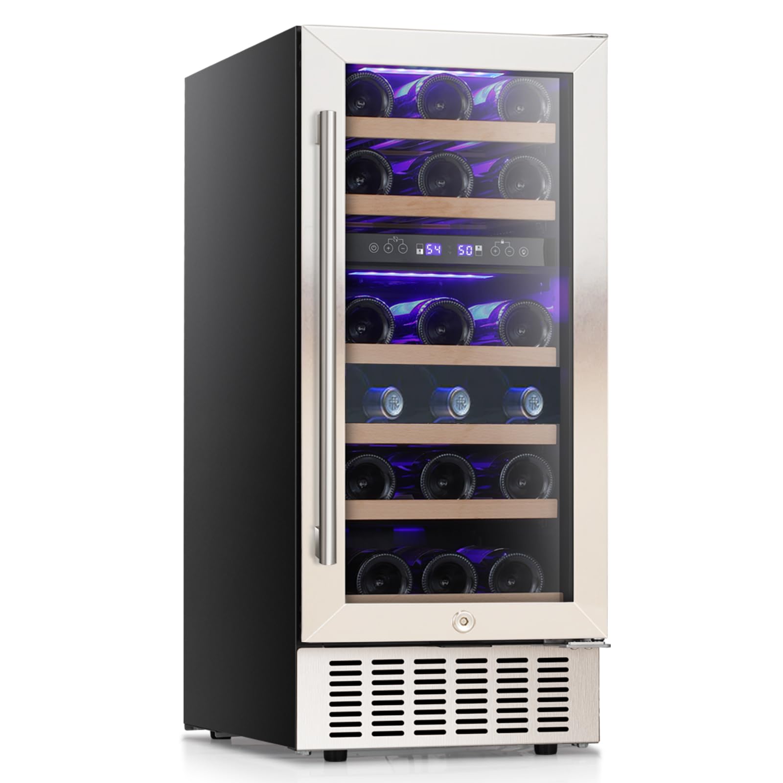 Cowsar Mini Fridge-W5185B Wine Cooler Stainless Steel