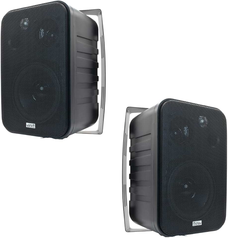 Par de Caixa Acustica Som Musica Ambiente Com Suporte 50w Mxk-25