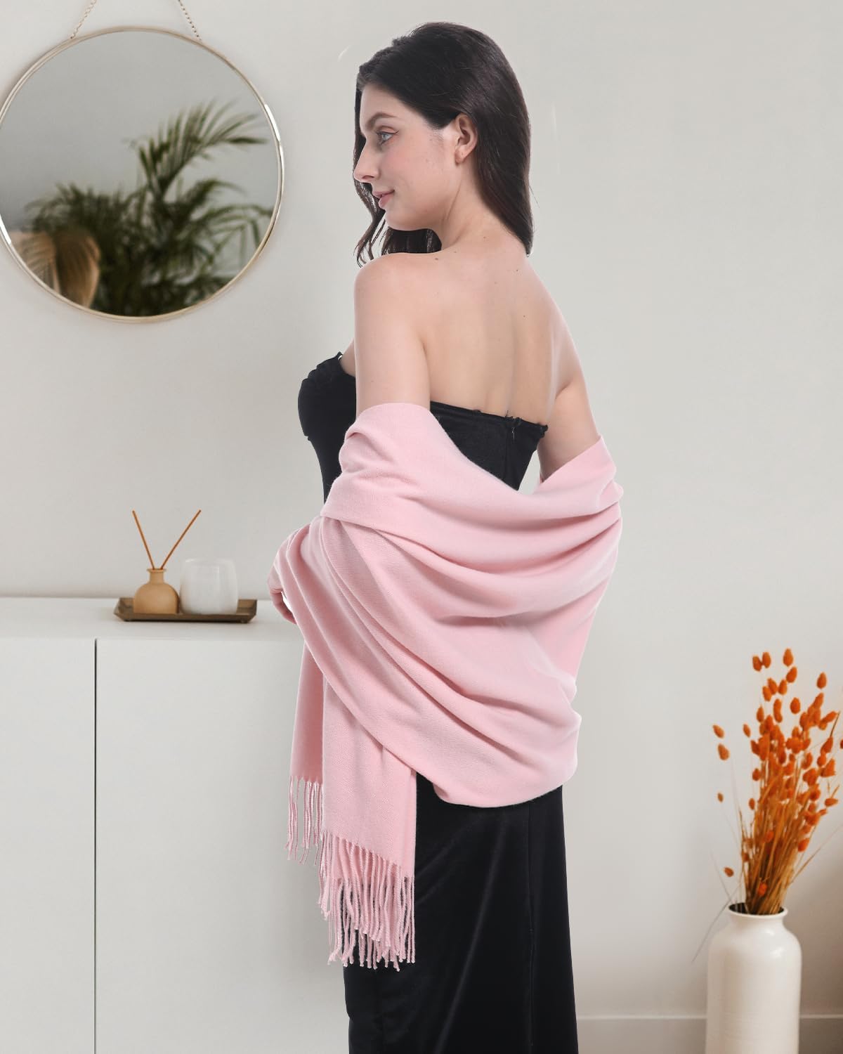 Sofier Pashmina Shawls And Wraps for Women for Evening Dress Warm Winter Scarf Wedding Bride Bridesmaid Gifts Cashmere Feel - Image 3