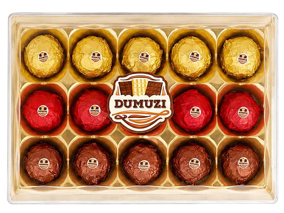 Dumuzi Diamond 15 Trios Premium Assorted Chocolate Gift Box | Luxury 15 Cavity Chocolate Pack for Birthday, Anniversary, Festivals, Corporate Gifting & Special Occasions-picture-20