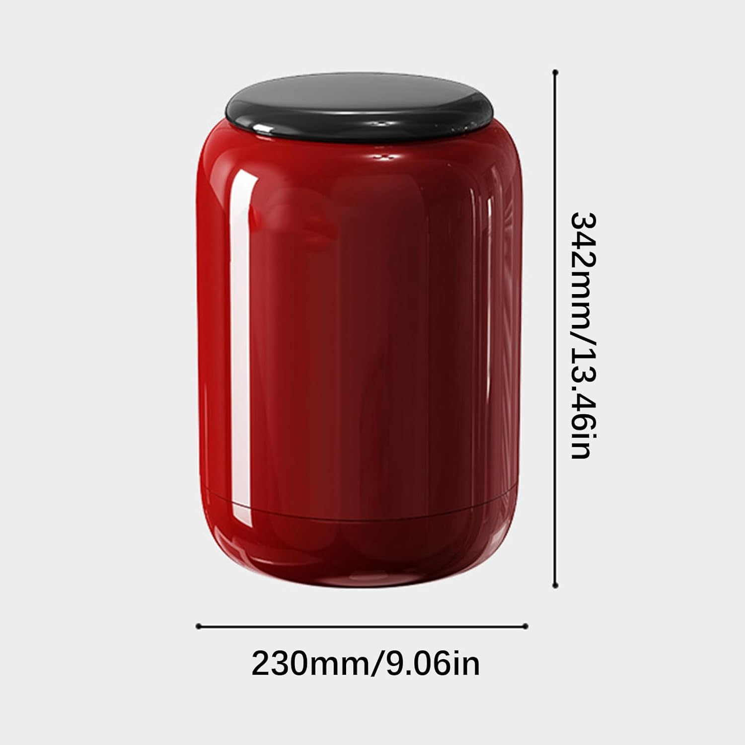 Modern Trash Can with Press Lid and Smooth Wheels Desk Waste Bin for Kitchen Bathroom Countertop Home Offices Decors
