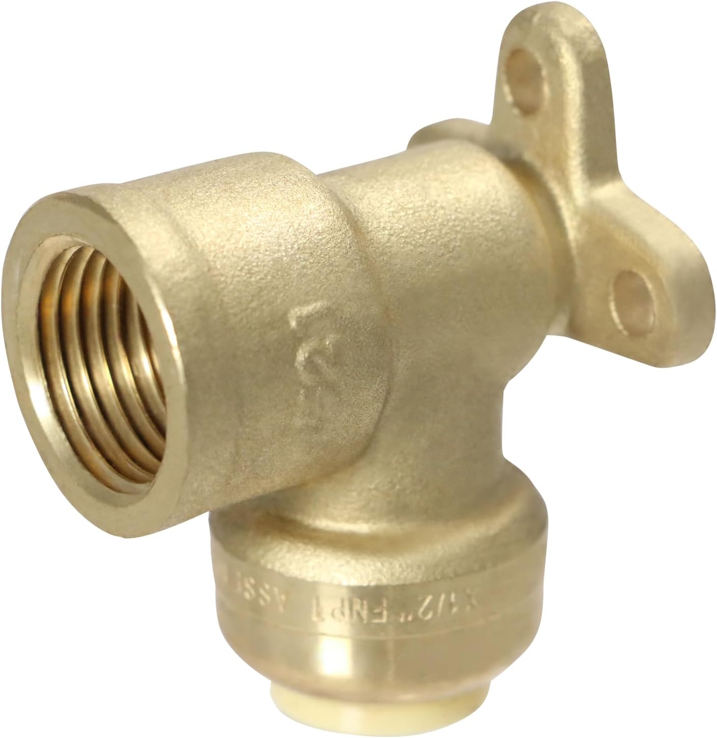 XFITTING Push Fit 3/4 Inch x 1/2 Inch Female NPT Elbow with Drop Ear, 2 Pieces
