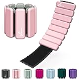 Sportneer Wrist & Ankle Weights for Women Men - 1 Pair (1 lb/2 lb Each) | Adjustable Weighted Bracelet Silicone Bangles for Yoga, Dance, Pilates, Cardio, Aerobics, Gym, Pool Exercises and Jogging