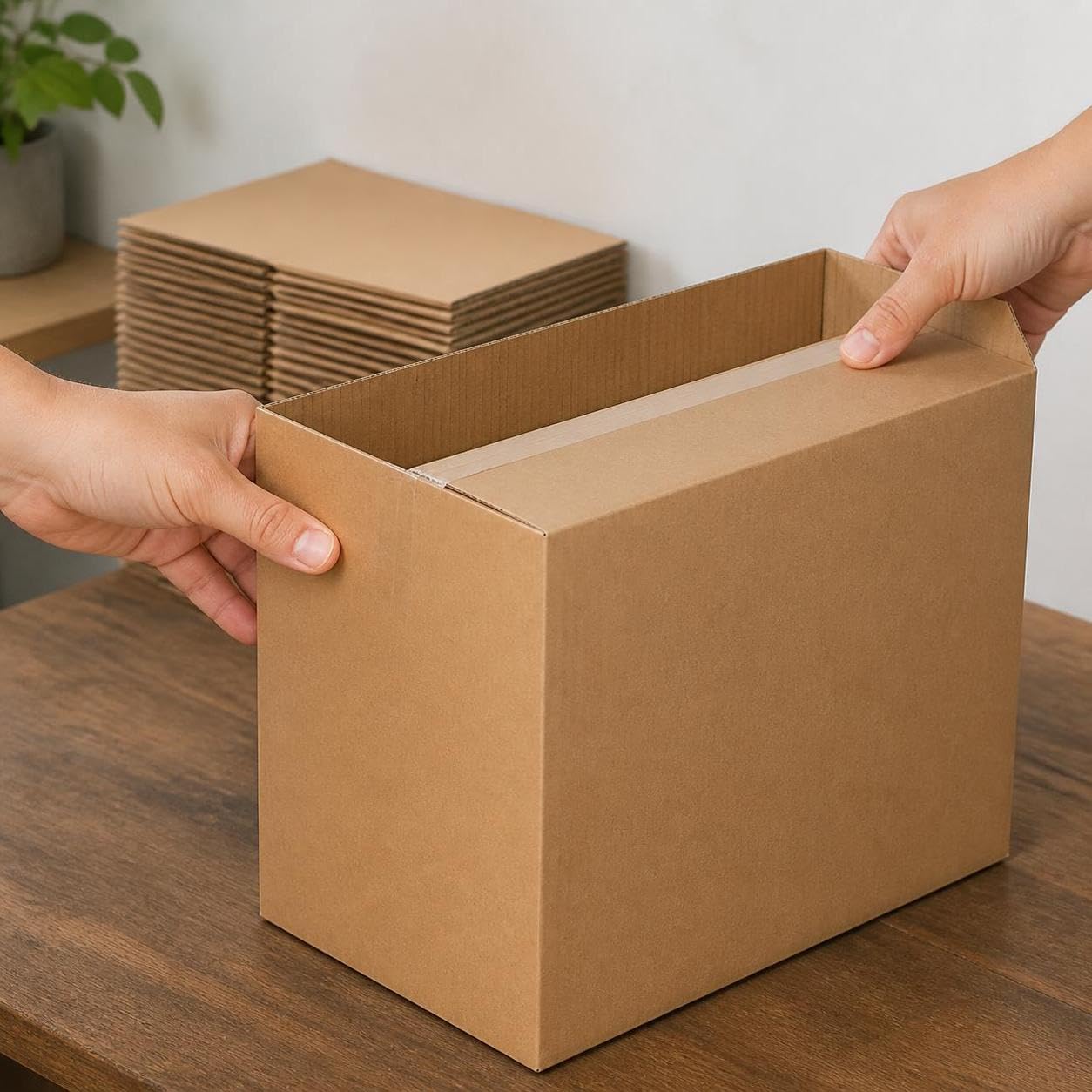 Scatole di Cartone Ondulato a per Spedizioni Internazionali e Logistica, per casa - per azienda, Cartone super rigido "You Niu" senza maniglia, 5 strati, 70x50x50 cm