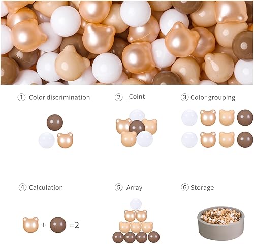 Miniatura 4 de GOGOSO Pelotas para bebés, tienda de campaña para niños, pelotas de plástico para decoración de habitación y fiesta, 100 juguetes pelotas de