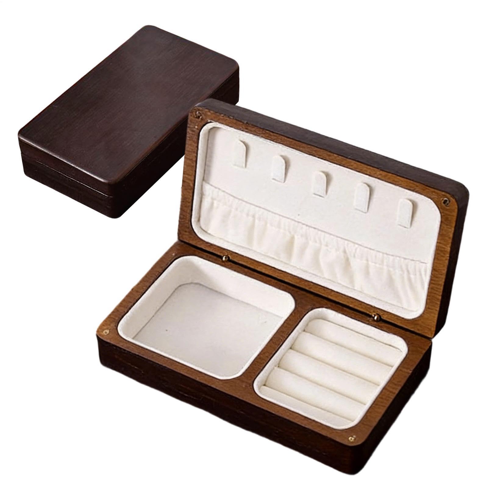 Boîte à bijoux en bois pour organiser les boucles d'oreilles emmêlées sur votre table