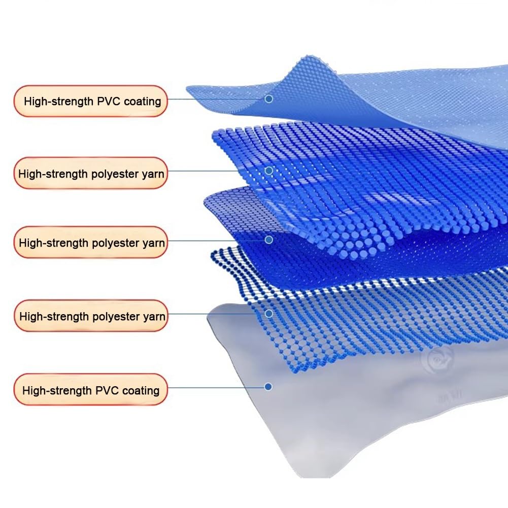 Generico Acquario Pieghevole in PVC Resistente per Carpe Koi e Pesci Rossi, 1,5x1x0,5 m, per Interni/Esterni con valvola di Scarico - Ideale per Appassionati di acquariologia e per Decorare Il giardi