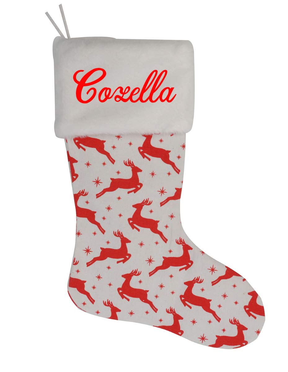 HUAN XUN Custom Name Christmas Stocking Best Home Decor for Women Cozella