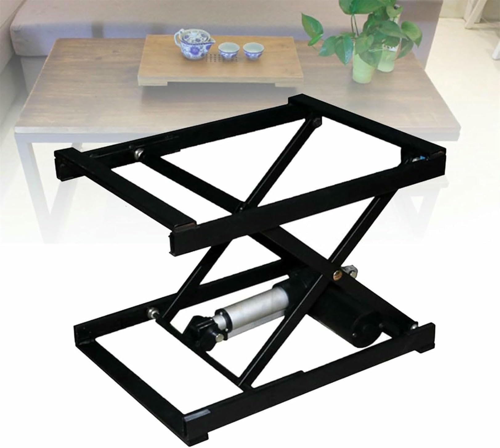 Table élévatrice électrique à ciseaux portable et sans fil pour bureau