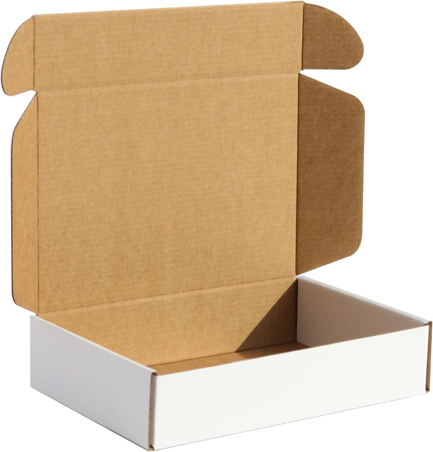 MOTO BOX 100 Pack 9x6x2 Small White Shipping Boxes - Corrugated Cardboard Mailer for Packaging, Mailing, Moving, Gifts - Eco-Friendly and Recyclable - Manufacturer Direct