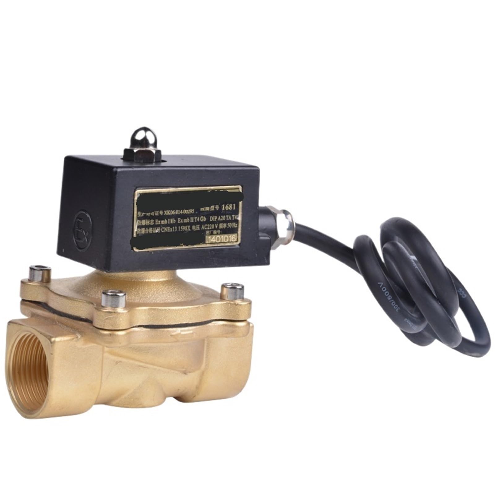 Moevgridr 1 Solenoid Valve Brass Normally Closed(1",Ac220v)