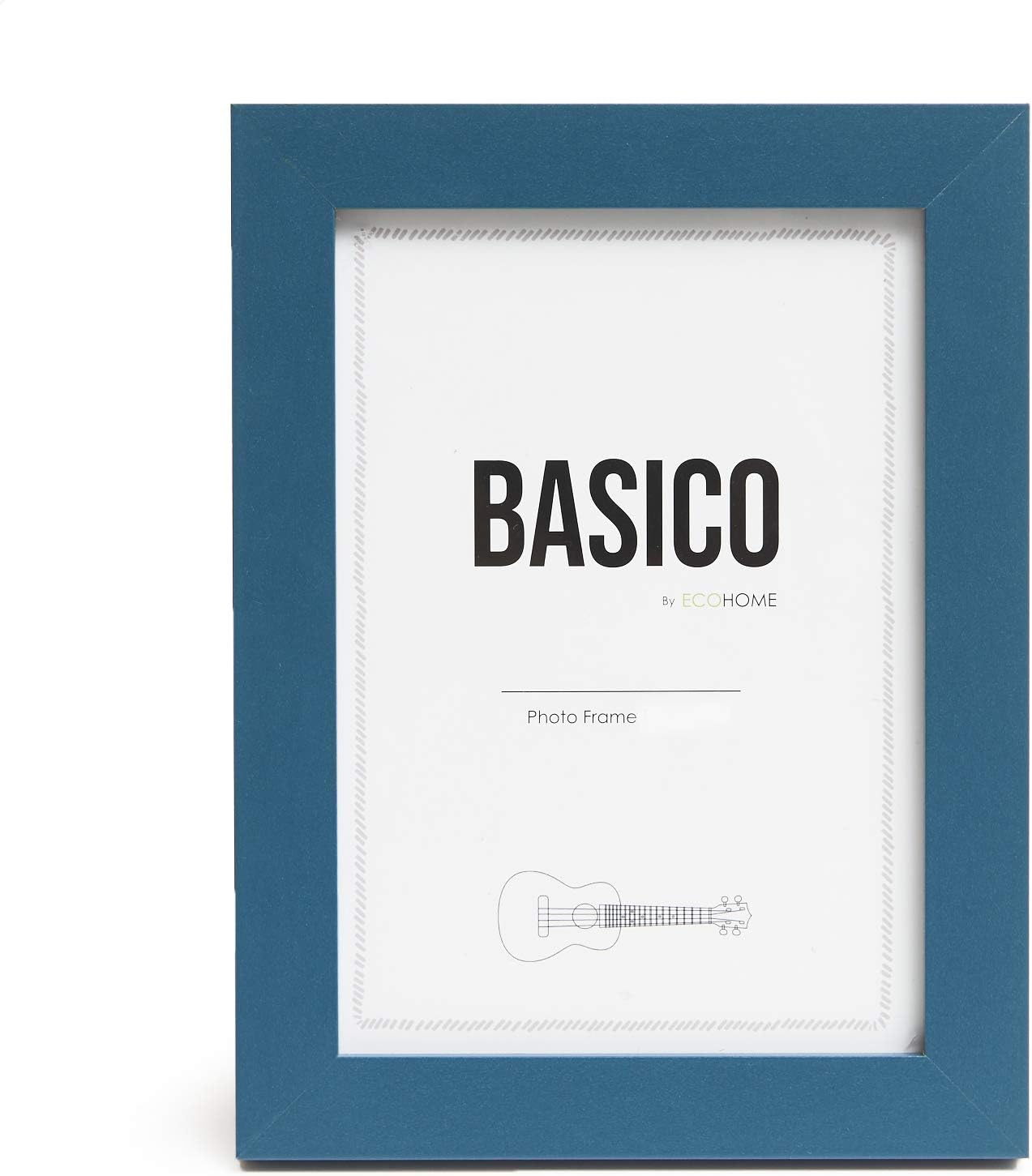 EcoHome 5x7 Picture Frames Blue Wood – for Table Top and Wall Mounting Display -