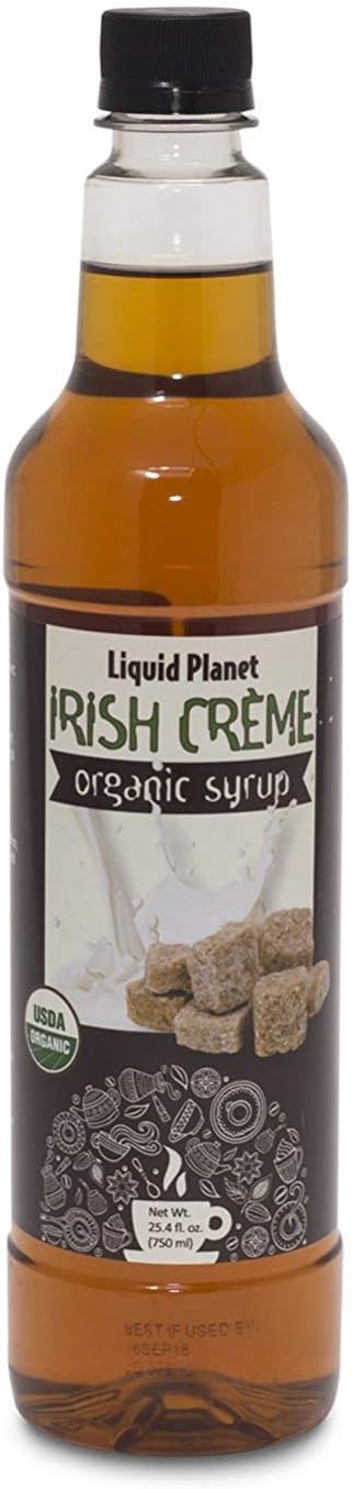Organic Irish Creme Syrup, Irish Creme Coffee Syrup, 750 ML from Liquid Planet