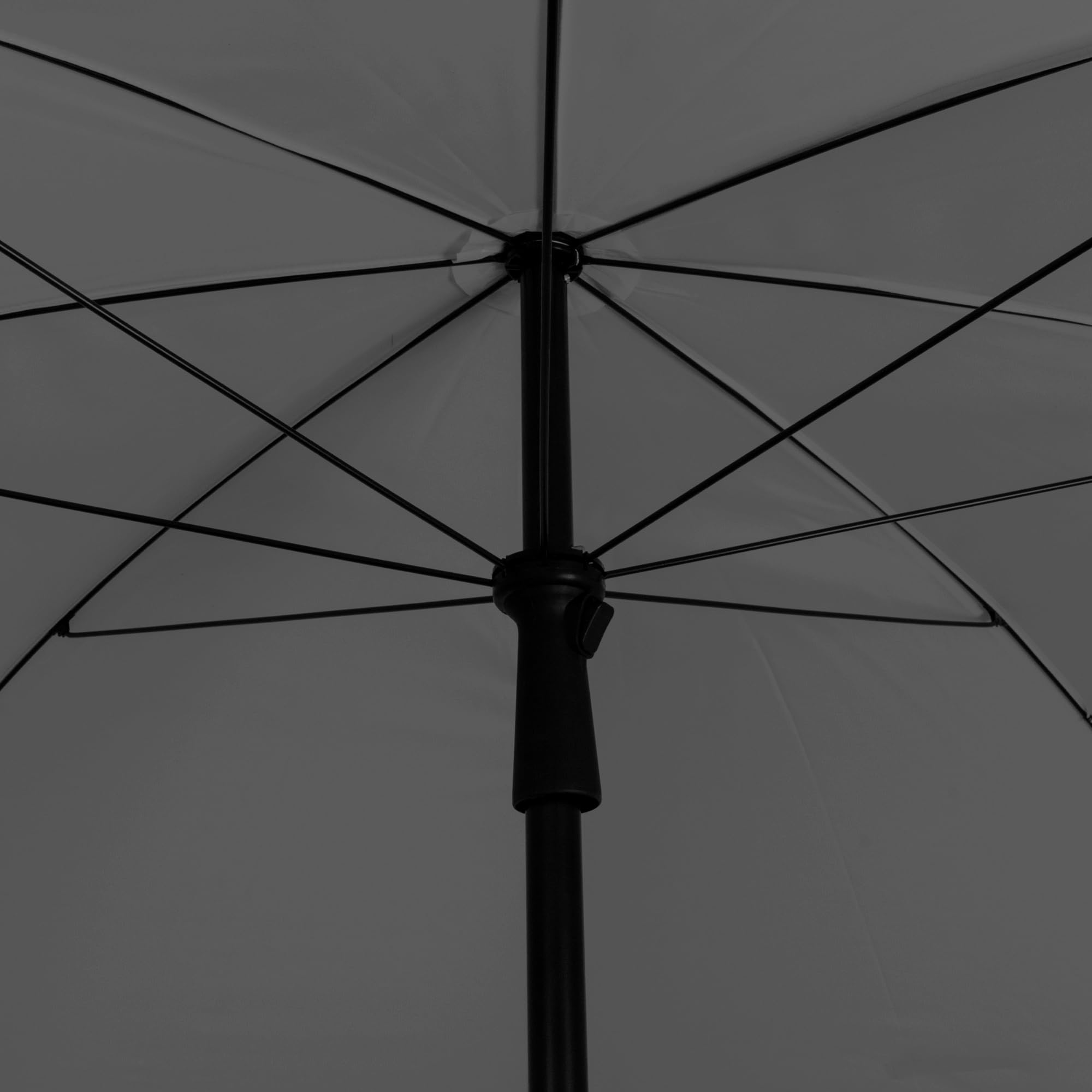 AKTIVE Parasol de Jardin, avec Protection UV30, Ø240 cm, Gris, Mât 28-32 mm, Mât Flexible, Hauteur Réglable, Grands Parasols, Jardin