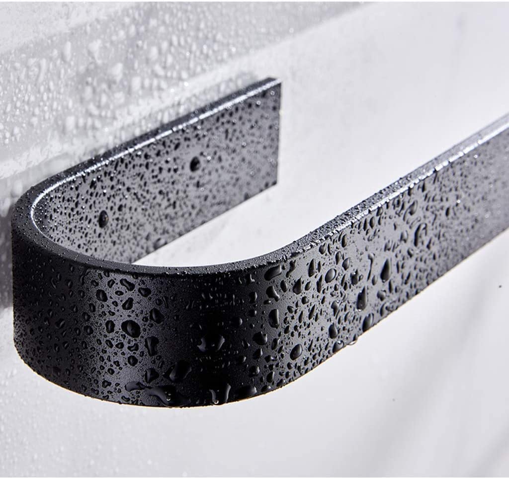 Porta Toallas Toallero De Aluminio Negro Montado En La Pared Toalleros para Cocina Baño De Baño(30cm)