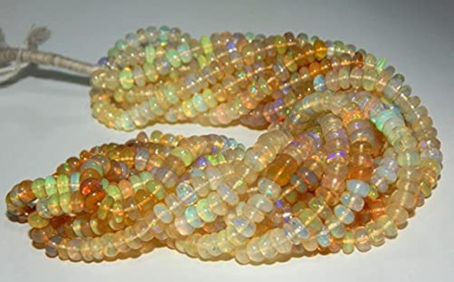 Opal Ethiopian shaded rondelle shape size 5x4 mm approx 14 inches