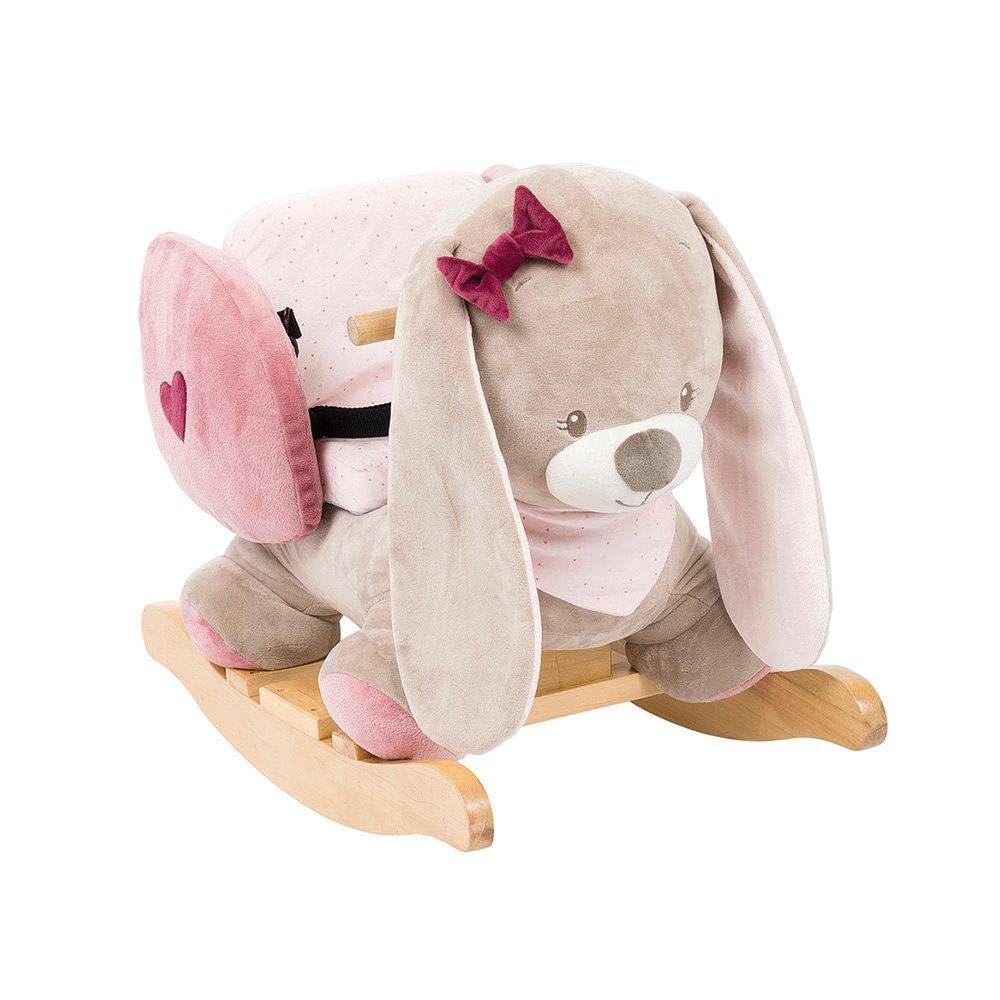 Nattou Dondolo per bambini Nina Il Coniglietto, 10-36 mesi, 62 x 32 x 52 cm, Beige/Rosa...