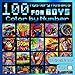 100 Color by Number for Boys: Mystery Mosaics: Cool Coloring Book for Adults with Dazzling Hidden Images, Color Quest on Black Paper (100 Color Quest)