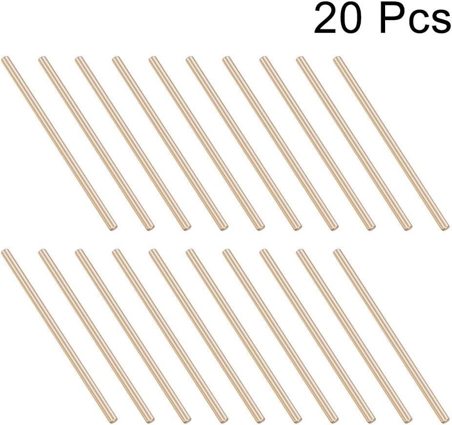 uxcell Brass Solid Round Rods Lathe Bar Stock for DIY Craft 30mmx2mm 20pcs