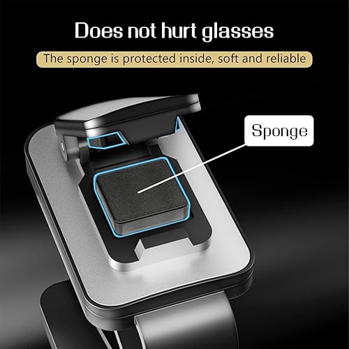 Miniatura 5 de Yonput 1 soporte de lentes de sol negro para visera de automóvil clip de tarjeta de boleto de metal soporte de clip para gafas soporte de clip para