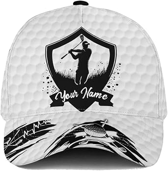 Custom Golf Hats for Men, American Golf Mens Graphic Fitted Baseball Cap Adjustable Snapback Hat