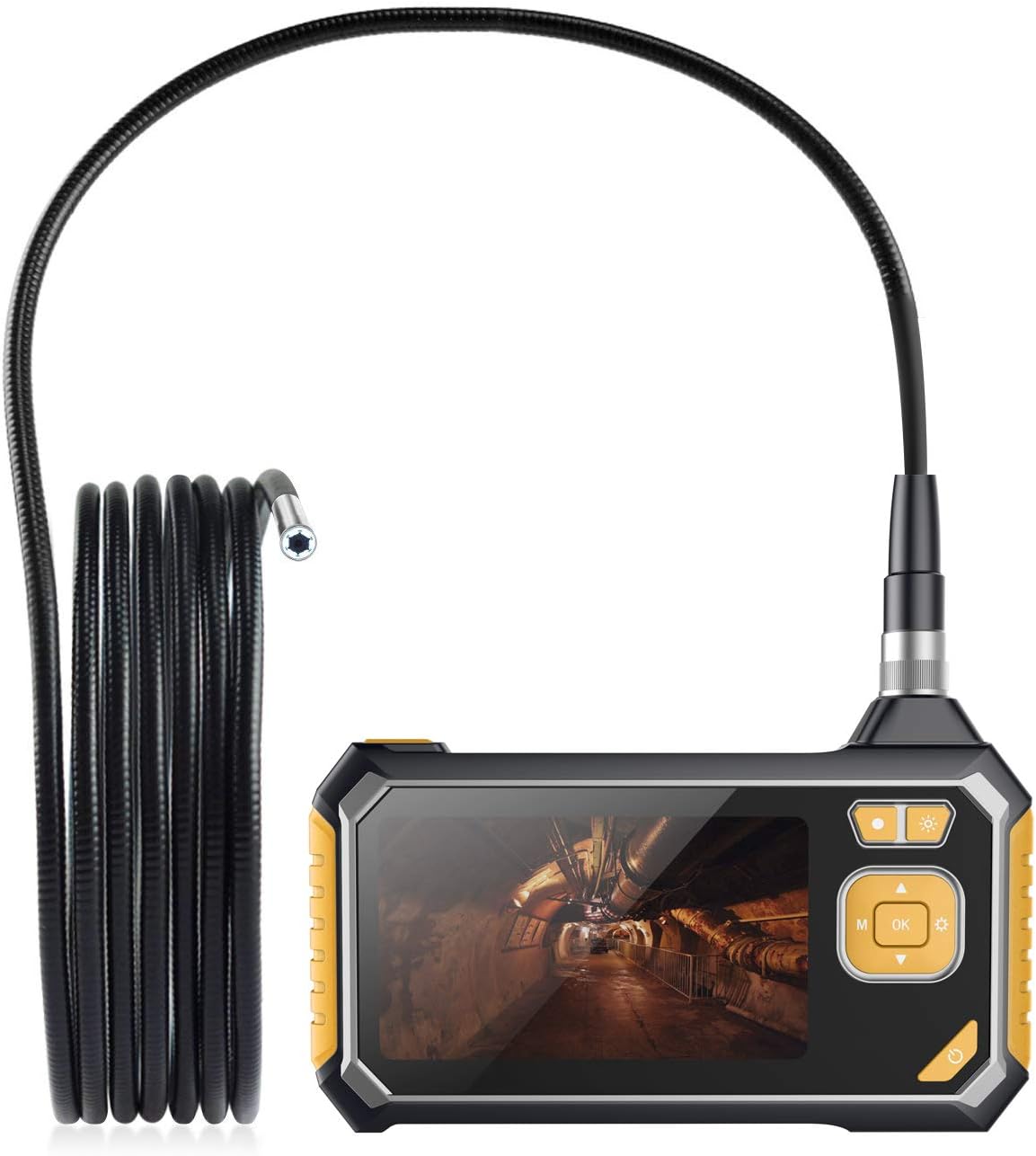CSHope Industrial Endoscope, Inspection Borescope 1.18inch to 197inch Long Focal Length, 1080P HD Professional Snake Video Inspection Camera, 4.3inch Digital LCD Screen and 8mm Waterproof Cable-9.8ft