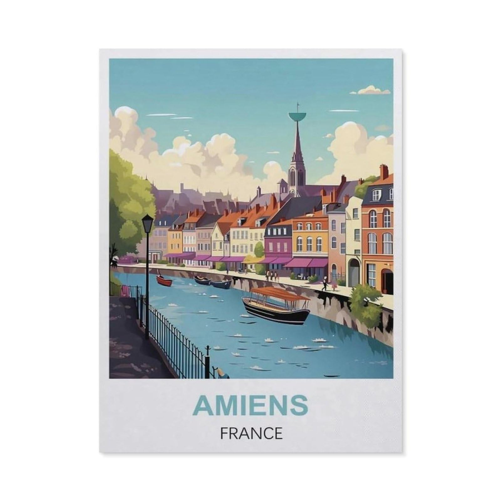 Metal Signs，Amiens France(15x30cm）