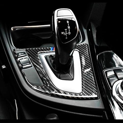 Miniatura 4 de Xotic Tech - Panel de cambio de marchas interior IDrive multimedia con marco de botón, kit combinado de fibra de carbono de color M, compatible con