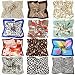 BMC 12pc Women's Silky Scarf Square Mixed Animal Patterns & Colors Fashion Accessory Set - Animal Abstract Pack