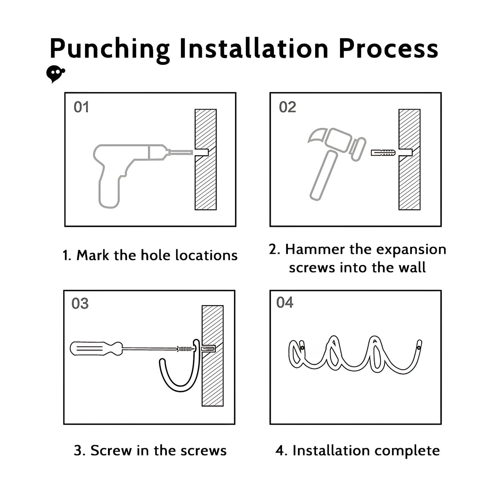Perchero De Pared Con 3 O 4 Ganchos, Ganchos De Pared Creativos Con Ondas, Fácil Instalación, Perchero Pared Multiusos Para Abrigos, Sombreros, Bolsos(Blanca,54cm/21.2in)