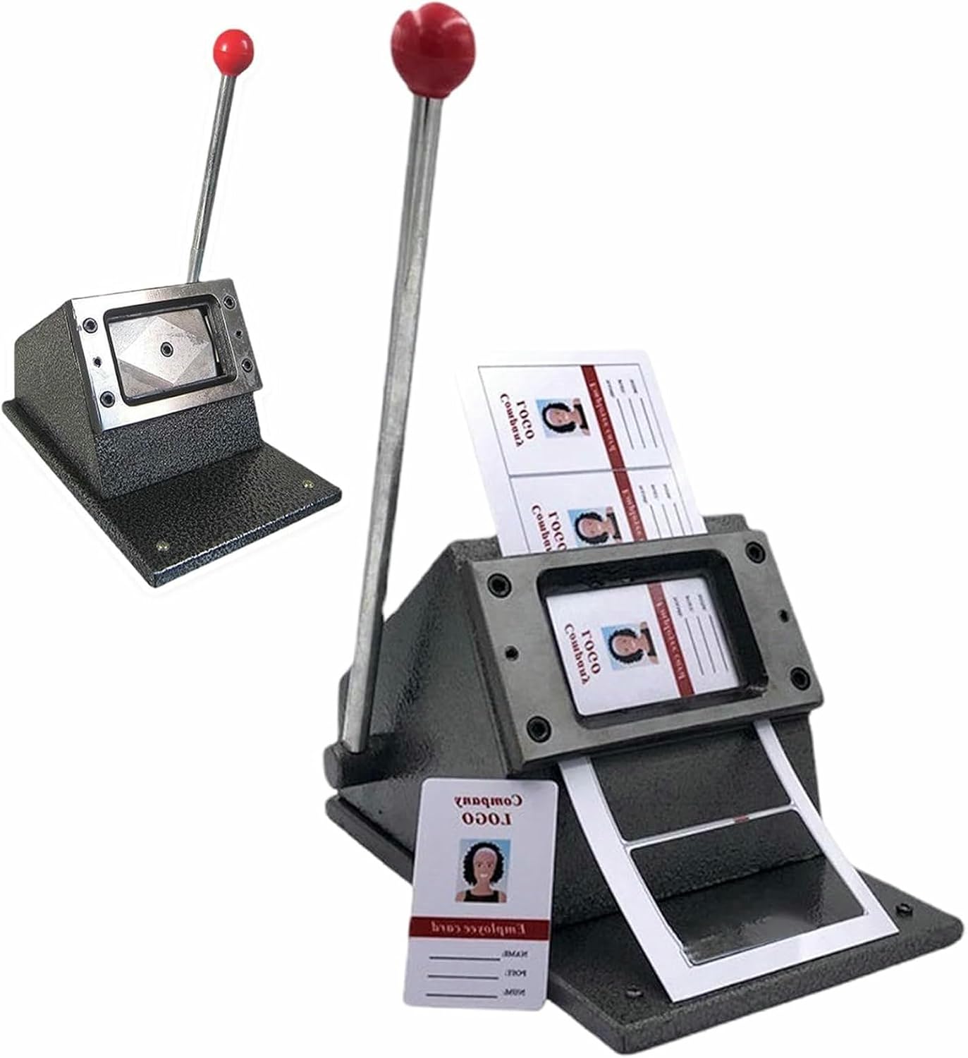 Manual Id Card Die Cutter/Business Card Cutter Die Cutter,Cutting Size 8.6x5.4cm,Extended Handle,Maximum Thickness 0.08cm,for PVC Paper Id Credit Cards Tool~/