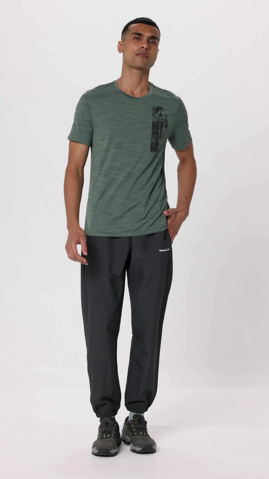 Reebok Men's Regular Track Pants (EMPPNT3_Asphalt : Amazon.in