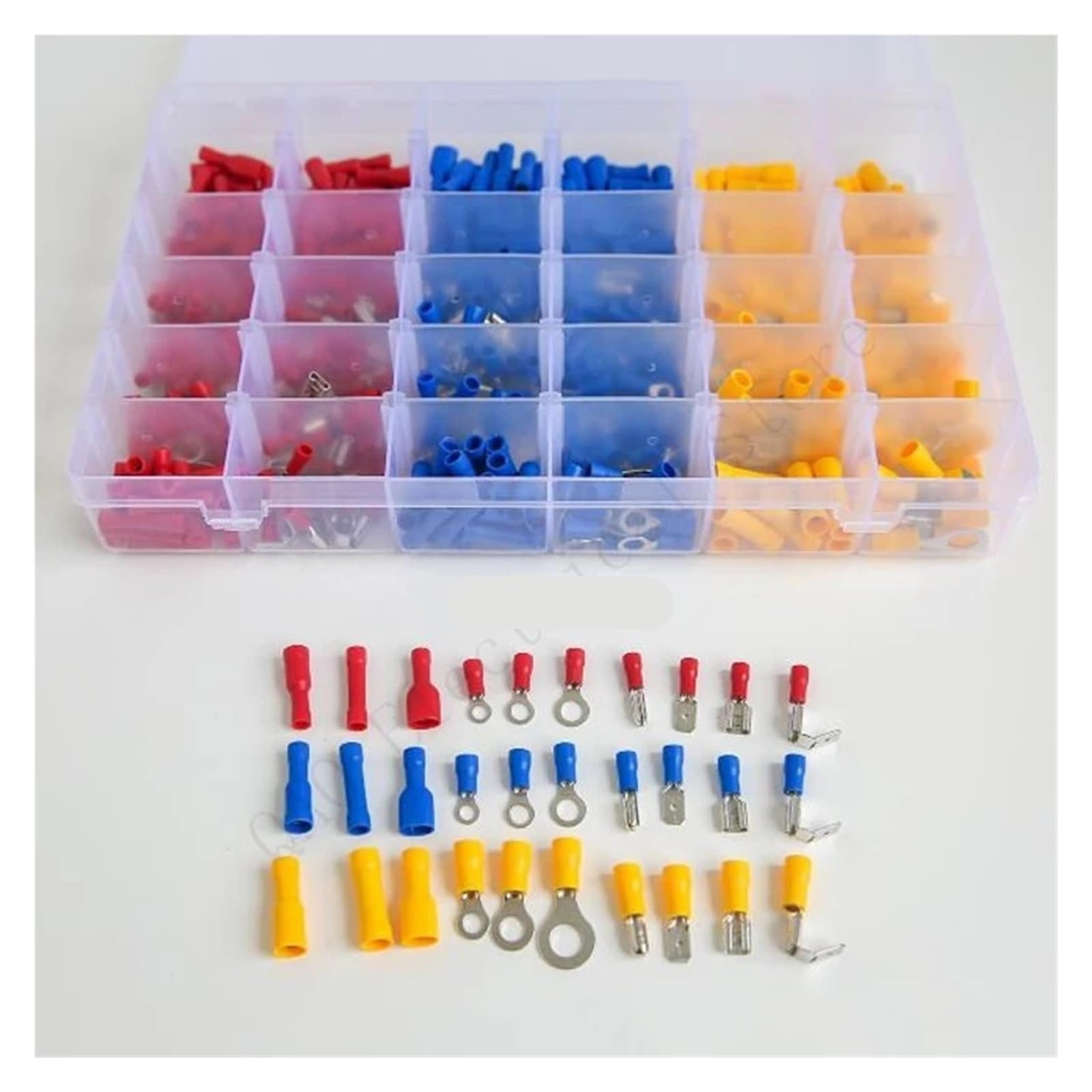LTRAJUYNH 480Pcs Insulated Wiring Terminals Wire Connectors Assortment Electrical Crimp Terminals Kit Crimp Connectors Cable Terminal
