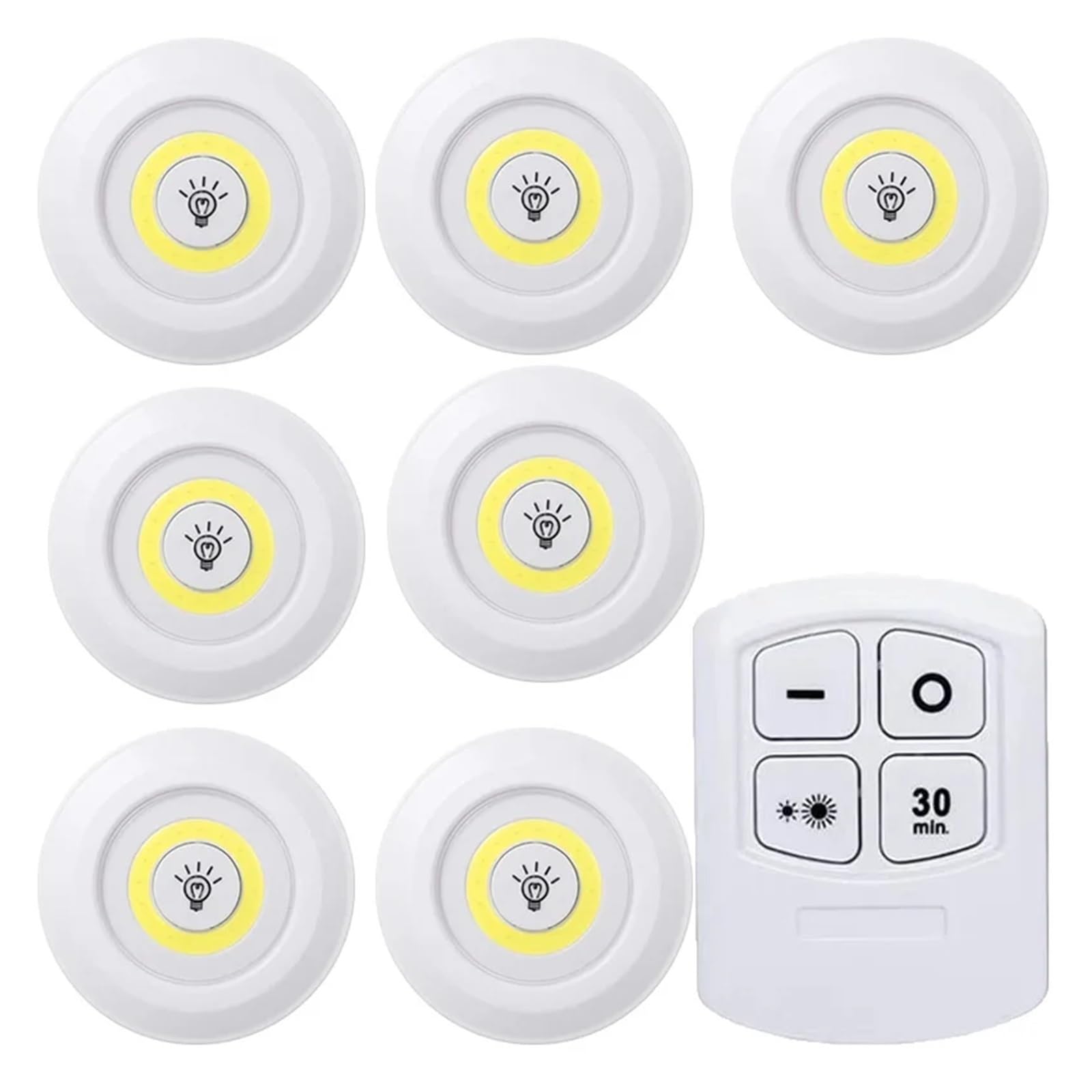 CKAFZMYJQBT Dimmable LED Under Cabinet Light with Remote Control Battery Operated LED Closets Lights Wardrobe Bathroom Lighting Night Light