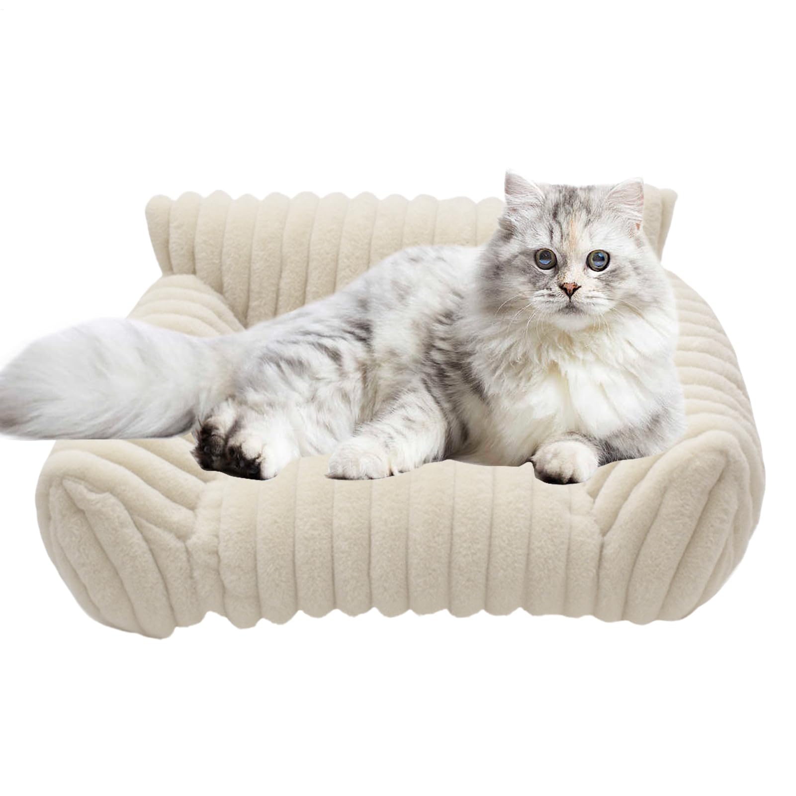 Katzen-Sofabett – rutschfeste -Couch | kaufestes Katzen- und Hundesofabett für Terrasse, Schlafzimmer, Outdoor, Reisen, Wohnzimmer, Auto, Wohnung
