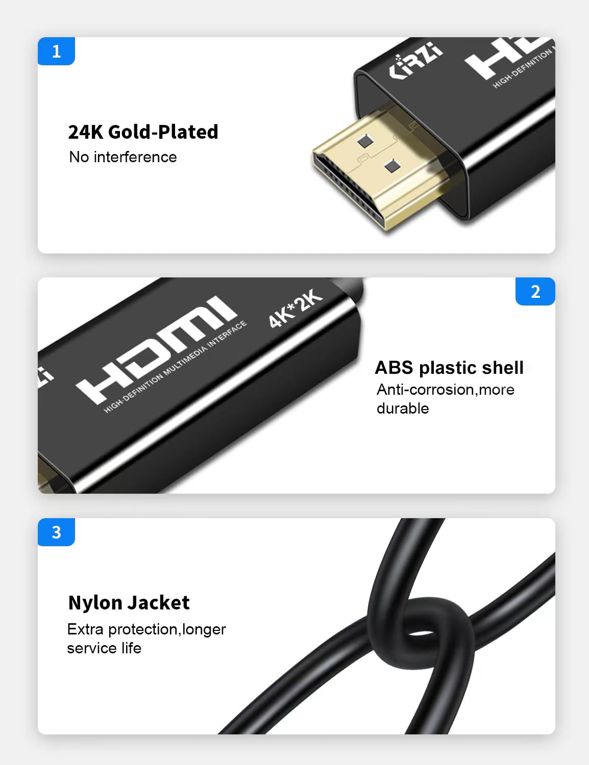 Cavo da mini DisplayPort a HDMI 4K UHD Thunderbolt a HDMI, compatibile con MacBook Air/Pro, Surface Pro/Monitor/TV/proiettore (3 m)