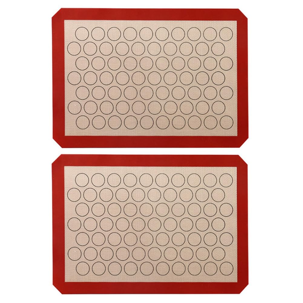 CTRLZS 2Pcs Silicone Macaron Baking Mat - for Bake Pans - Macaroon/Pastry/Cookie Making - Professional Grade Nonstick