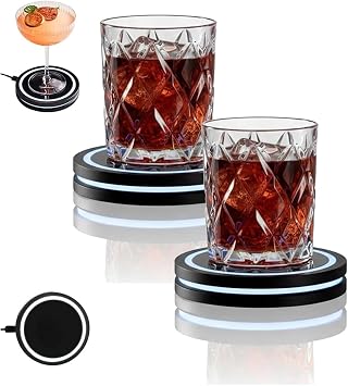 2026 smart coaster 2.0, Portable APP-Features, Easy To Clean & Carry2*black