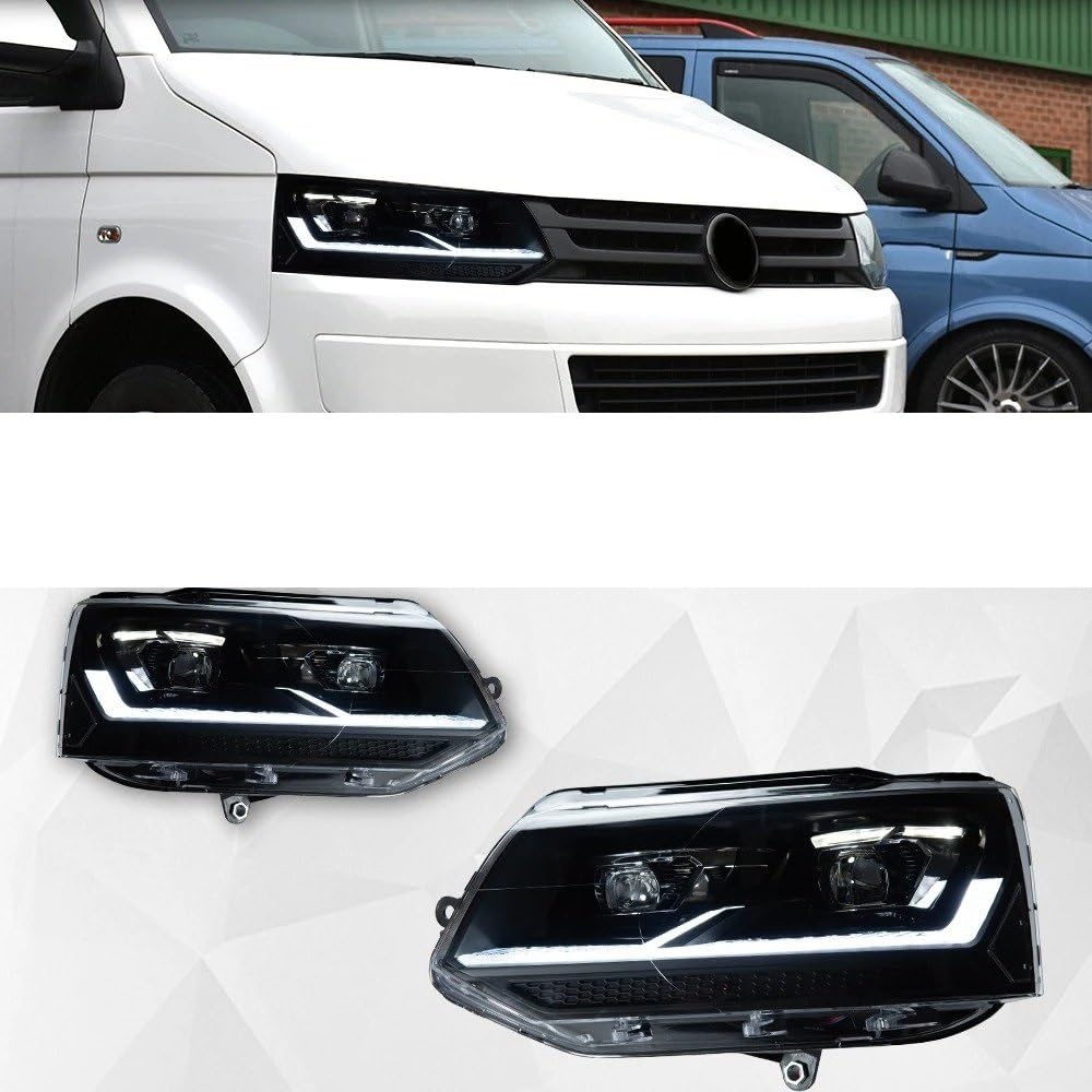 Fari Anteriori per Multivan T5 2010-2015, fari Anteriori, fari diurni a, proiettori, Accessori automobilistici, Gruppo Ottico Anteriore.