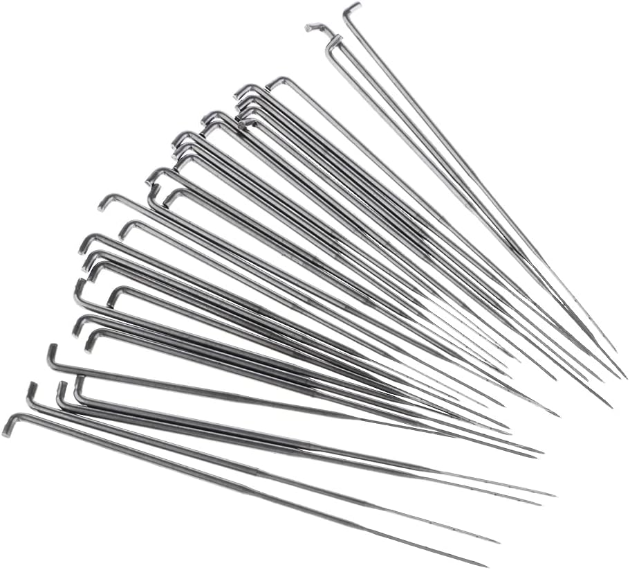 30 Pieces 75/85/88mm Metal Felting Needles DIY Wool Pins Felting Tool Kit 3 Sizes
