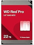 WD Red Pro 22TB NAS 3.5" Internal Hard Drive - 7200 RPM Class, SATA 6 Gb/s, CMR Recording Technology, 512MB Cache