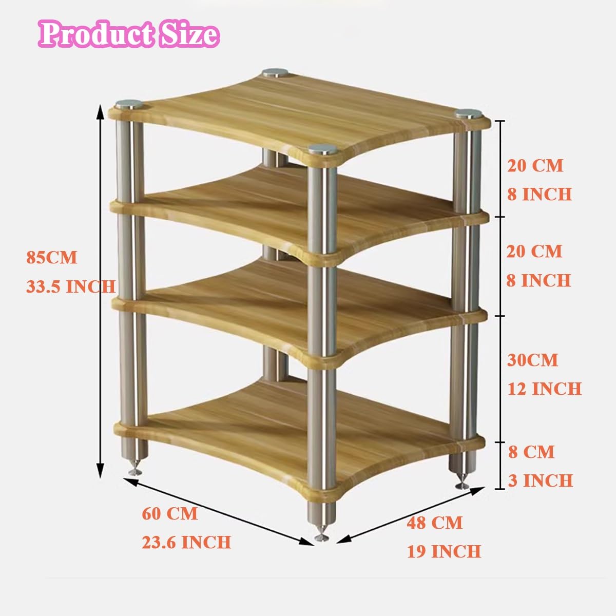 Supporto per apparecchiature Audio e Video a 3 Livelli, per Soggiorno, Sala Giochi, Club, Studio Musicale, Giradischi, Ricevitore Stereo, Altoparlante, Amplificatore, Ripiani per g
