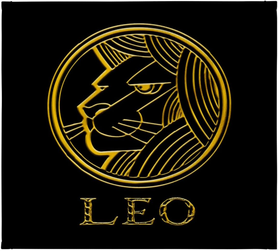 3dRose Leo Zodiac Symbol. Image of a Lion in a Round Frame. Gift, Charm 22x30 Bath Hand Pool Towel