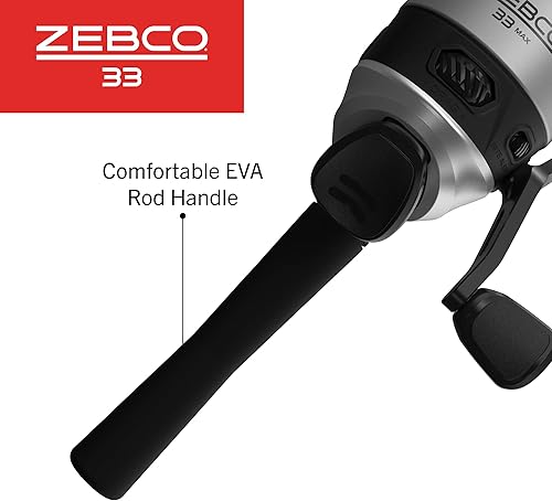 Miniatura 6 de Zebco 33 Spincast Reel and Fishing Rod Combo, 6-Foot 2-Piece Fiberglass Rod with EVA Handle, Quickset Anti-Reverse Fishing Reel with Bite Alert