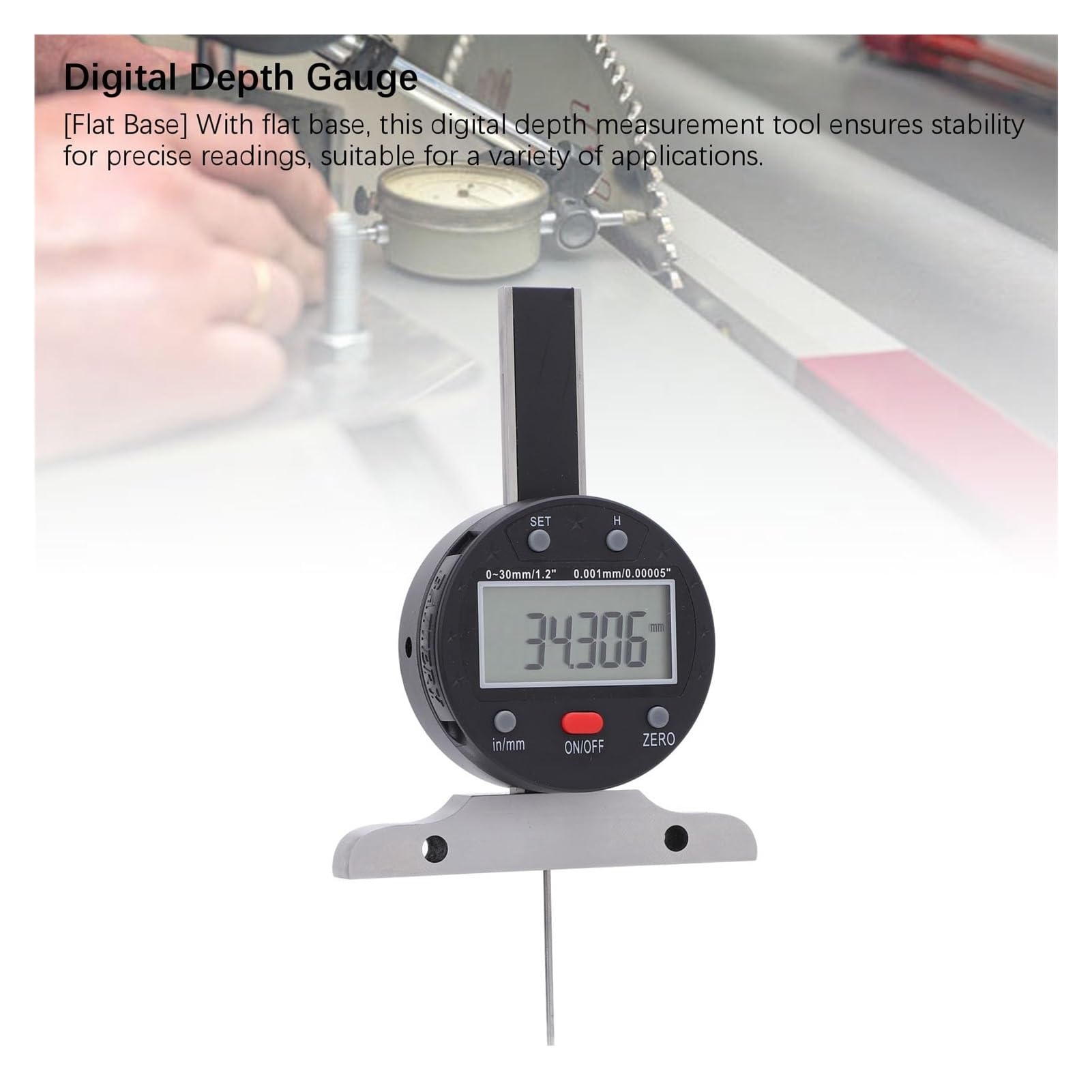 Misuratore di profondità Digitale, misuratore con Portata 0-30 mm 0-1,2 Pollici Porta USB, Strumento misurazione della elettronico precisione 0,001,00005 for Auto e Camion