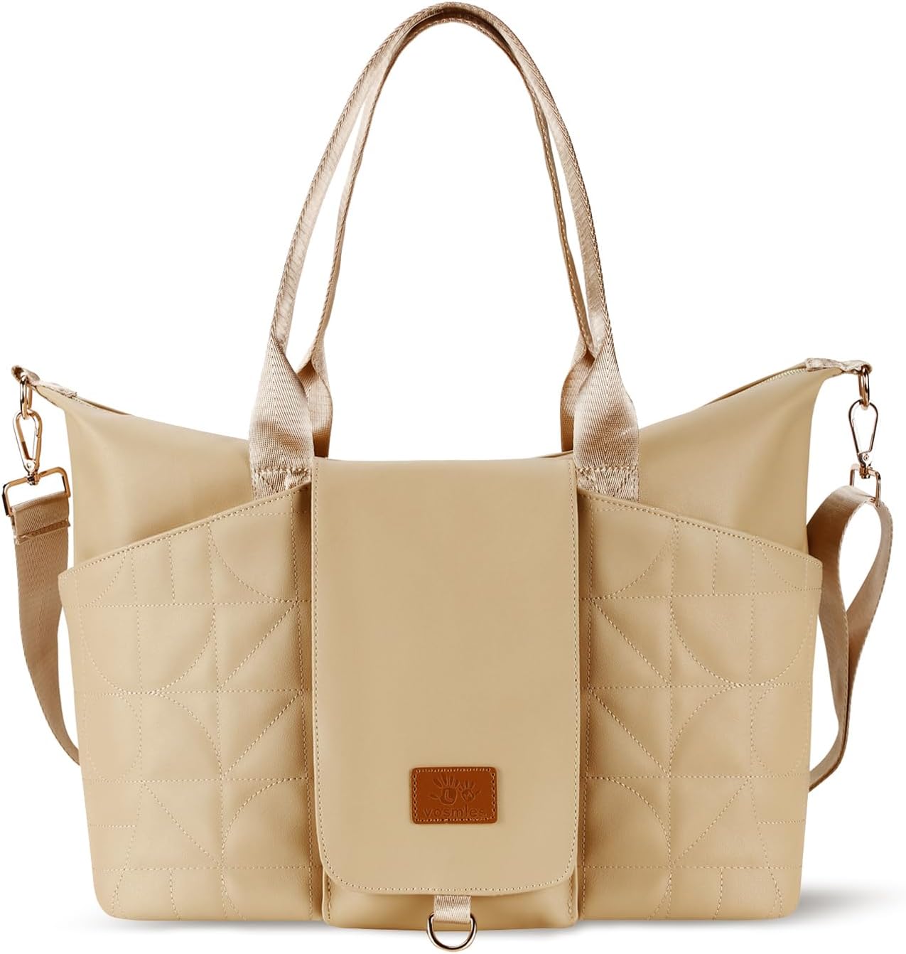 Diaper Bag Large Tote Baby Bag, Diaper Bag Purse, Capacity Travel for Labor Delivery Large Beige